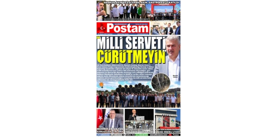 "MİLLİ SERVETİ ÇÜRÜTMEYİN" "MİLLİ SERVETİ ÇÜRÜTMEYİN"