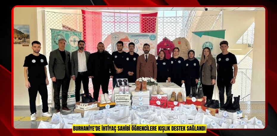 Burhaniye'de ihtiyaç sahibi öğrencilere kışlık destek sağlandı