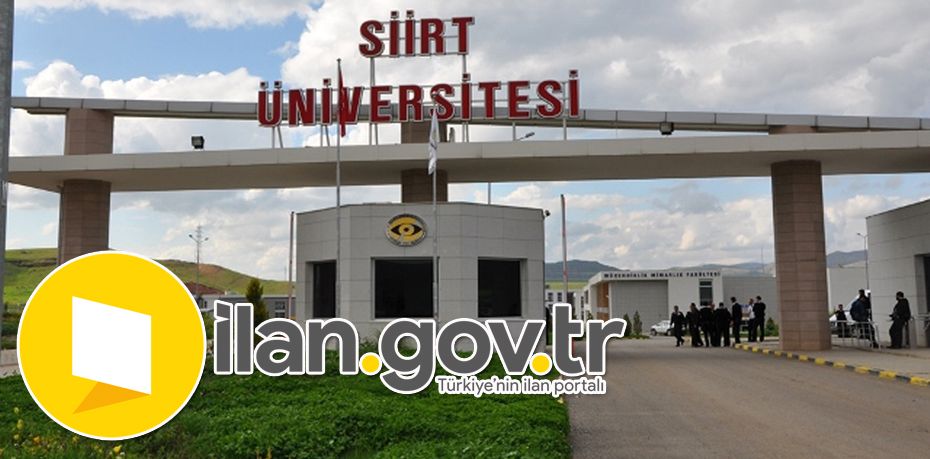 Siirt Üniversitesi Öğretim Elemanı Alıyor