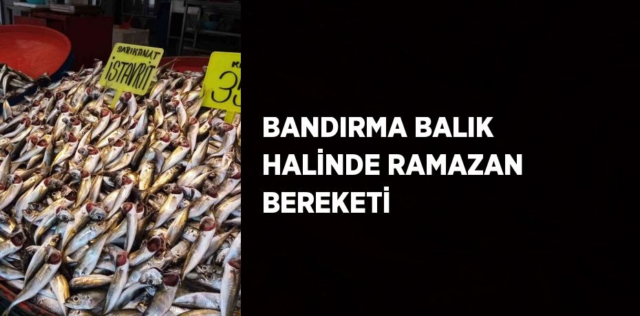 BANDIRMA BALIK HALİNDE RAMAZAN BEREKETİ