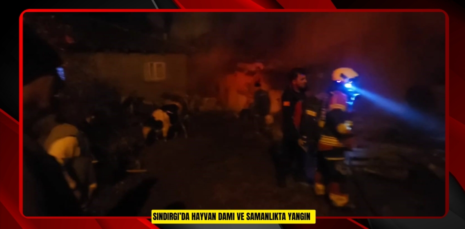 Sındırgı’da hayvan damı ve samanlıkta yangın