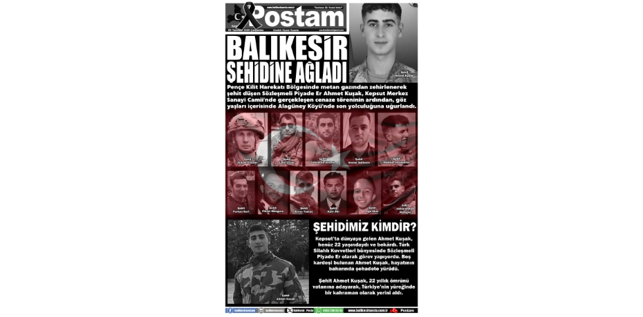 BALIKESİR ŞEHİDİNE AĞLADI