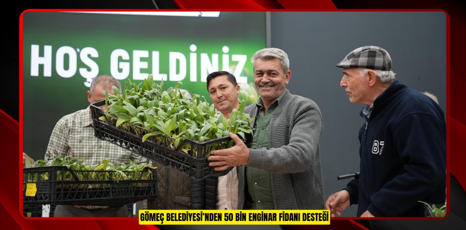 GÖMEÇ BELEDİYESİ’NDEN 50 BİN ENGİNAR FİDANI DESTEĞİ