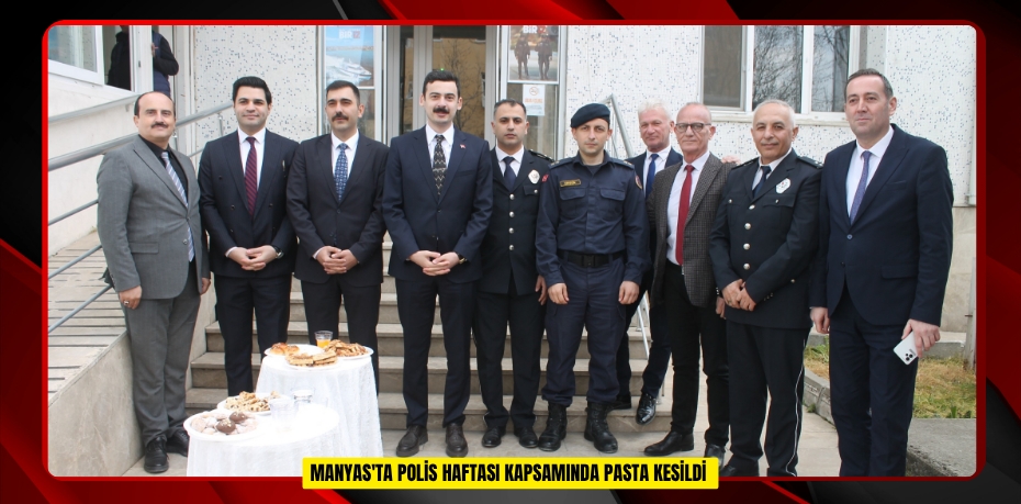  Manyas'ta polis haftası kapsamında pasta kesildi  