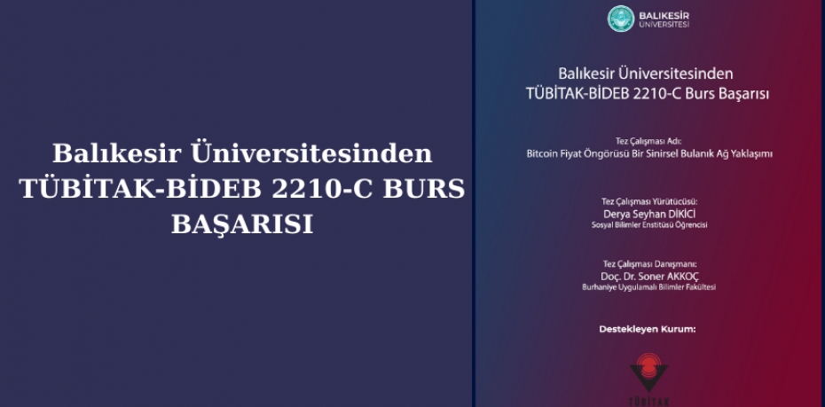 Balıkesir Üniversitesinden TÜBİTAK-BİDEB 2210-C Burs Başarısı