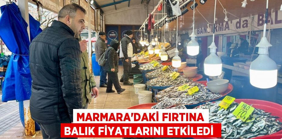 Marmara'daki fırtına balık fiyatlarını etkiledi 