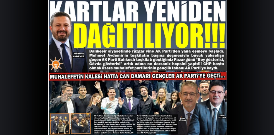 KARTLAR YENİDEN DAĞITILIYOR!!!