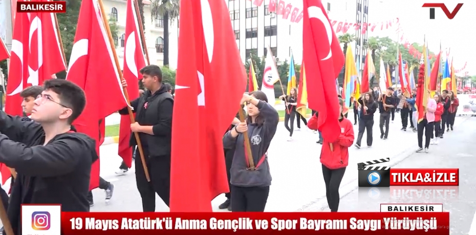 19 Mayıs Atatürk'ü Anma, Gençlik ve Spor Bayramı kapsamında kortej yürüyüşü düzenlendi.
