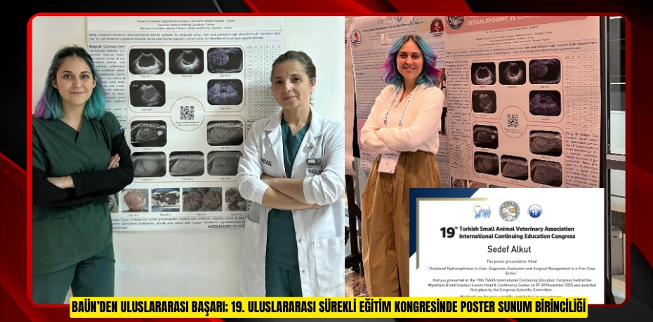 BAÜN’DEN ULUSLARARASI BAŞARI; 19. ULUSLARARASI SÜREKLİ EĞİTİM KONGRESİNDE POSTER SUNUM BİRİNCİLİĞİ