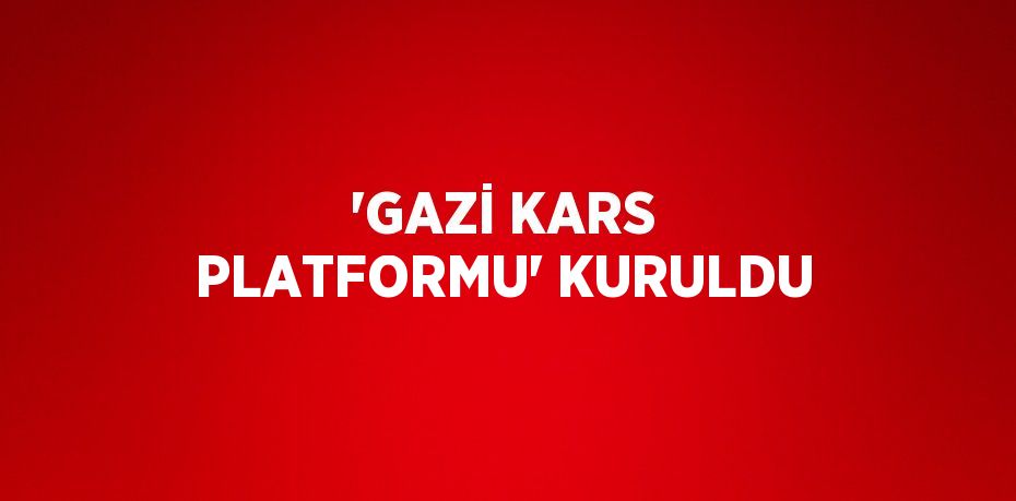 'GAZİ KARS PLATFORMU' KURULDU
