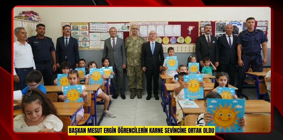 BAŞKAN MESUT ERGİN ÖĞRENCİLERİN KARNE SEVİNCİNE ORTAK OLDU