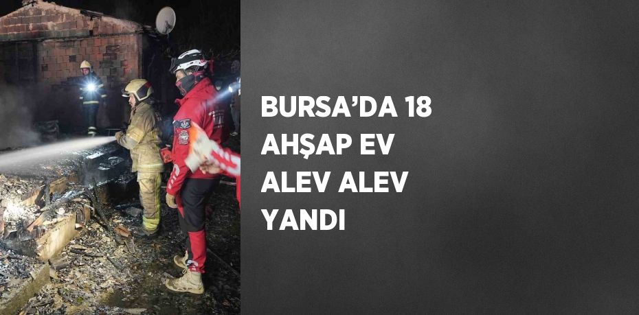 BURSA’DA 18 AHŞAP EV ALEV ALEV YANDI