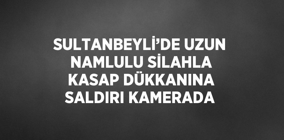 SULTANBEYLİ’DE UZUN NAMLULU SİLAHLA KASAP DÜKKANINA SALDIRI KAMERADA