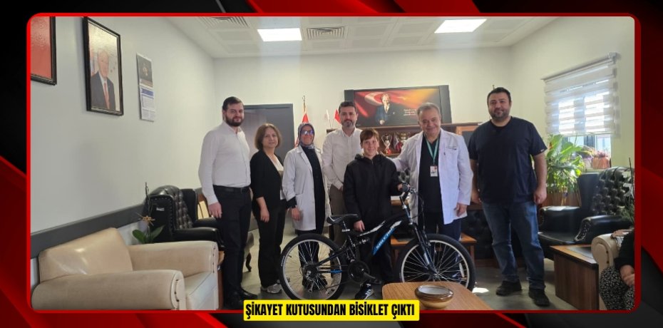 Şikayet kutusundan bisiklet çıktı
