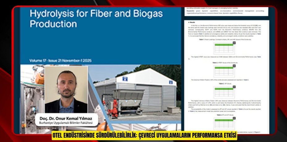 OTEL ENDÜSTRİSİNDE SÜRDÜRÜLEBİLİRLİK: ÇEVRECİ UYGULAMALARIN PERFORMANSA ETKİSİ