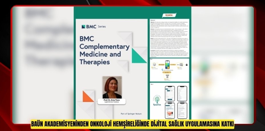 BAÜN AKADEMİSYENİNDEN ONKOLOJİ HEMŞİRELİĞİNDE DİJİTAL SAĞLIK UYGULAMASINA KATKI