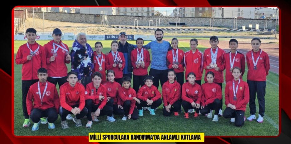 Milli sporculara Bandırma'da anlamlı kutlama