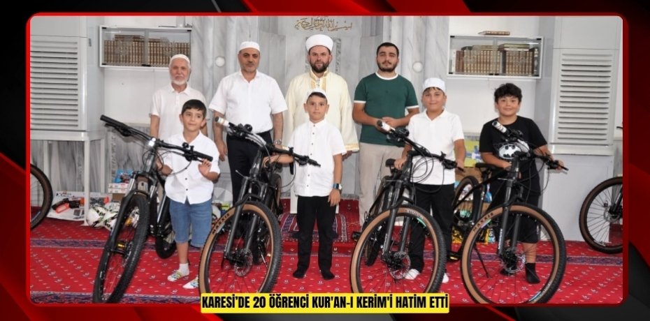 Karesi’de 20 öğrenci Kur'an-ı Kerim'i hatim etti