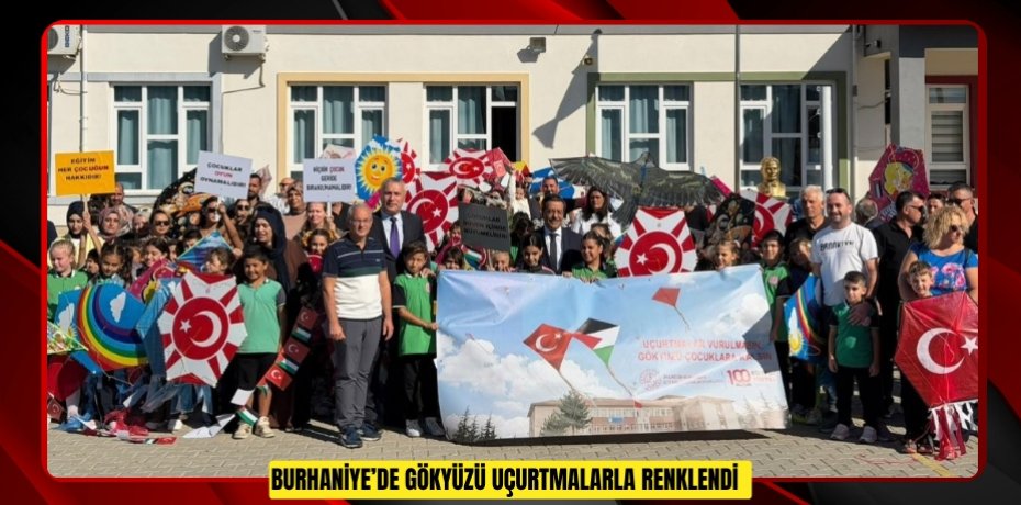 Burhaniye’de gökyüzü uçurtmalarla renklendi