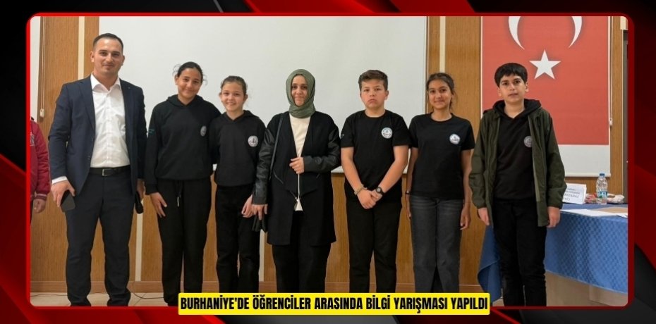 Burhaniye'de öğrenciler arasında bilgi yarışması yapıldı